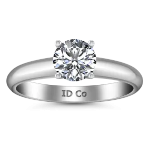 Round Diamond Solitaire Engagement Ring Carys 14K White Gold