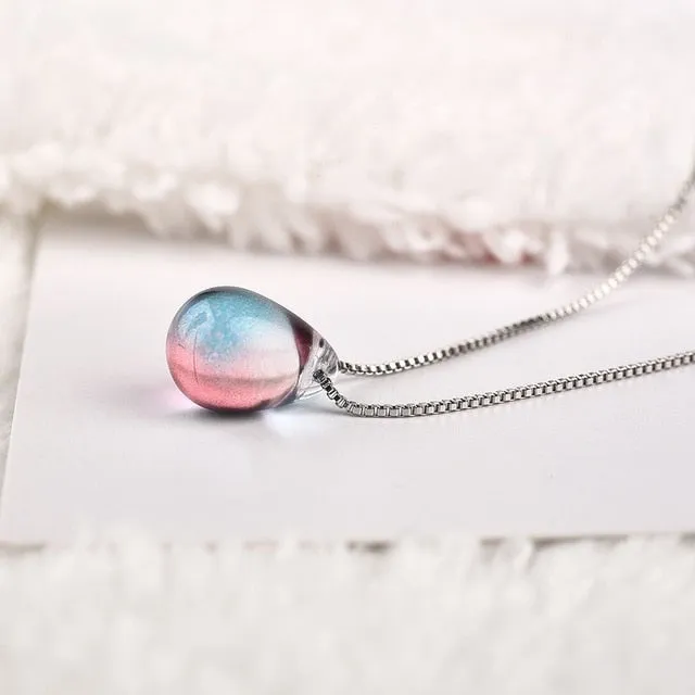 Save Ocean Animals Jewelry Necklace |  Mermaid Tear Necklace