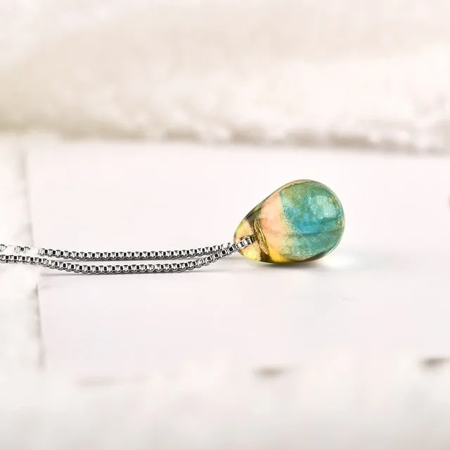 Save Ocean Animals Jewelry Necklace |  Mermaid Tear Necklace