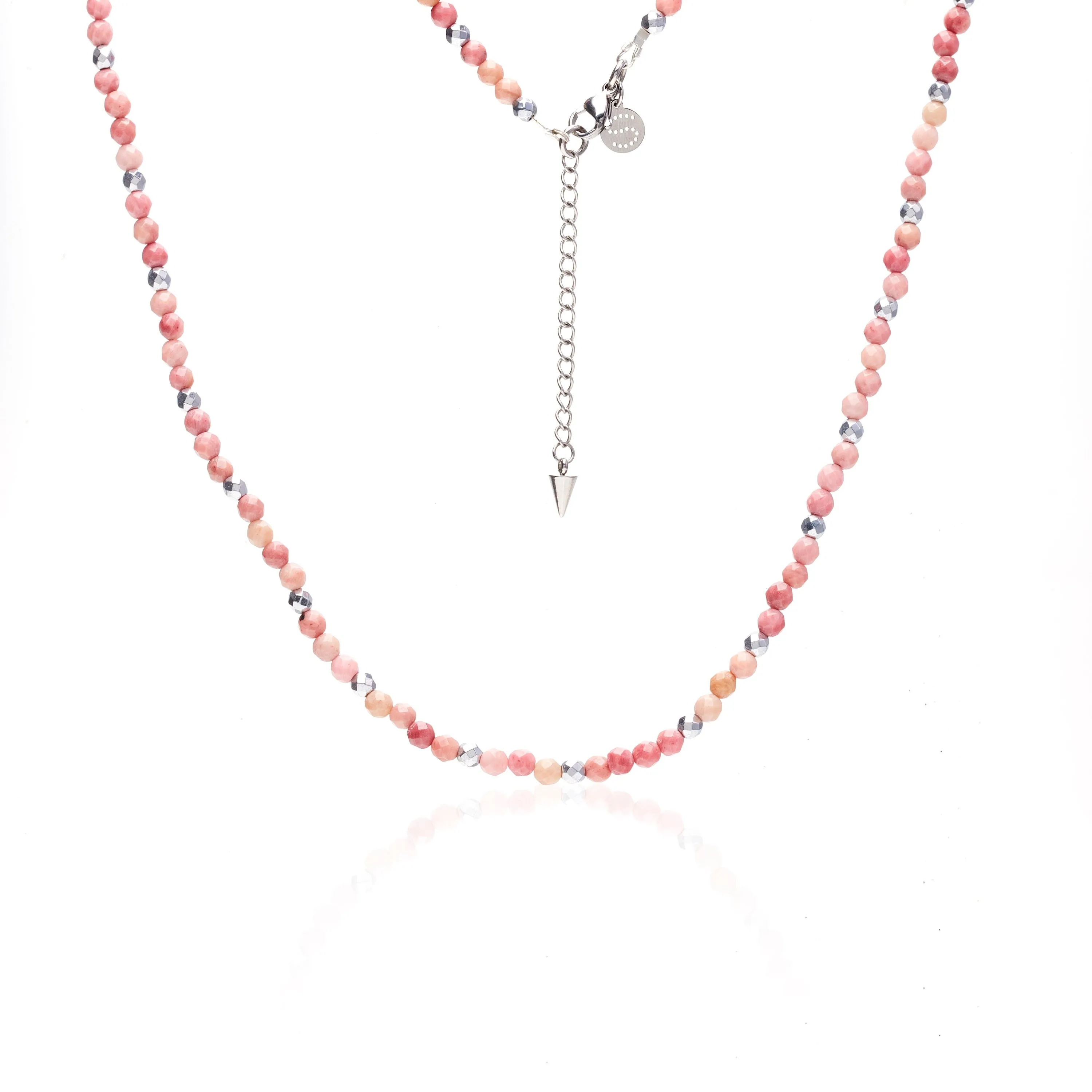 Sequence / Necklace / Rhodochrosite   Silver