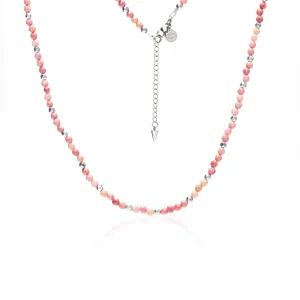 Sequence / Necklace / Rhodochrosite   Silver