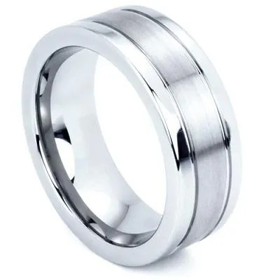 SERIAL 8mm MENS TUNGSTEN RING