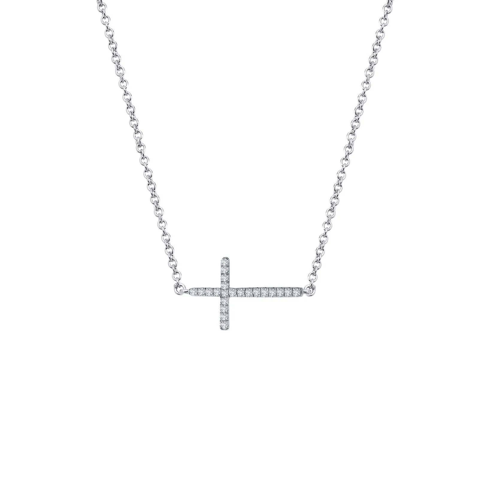 Sideways Cross Necklace N2001CLP18
