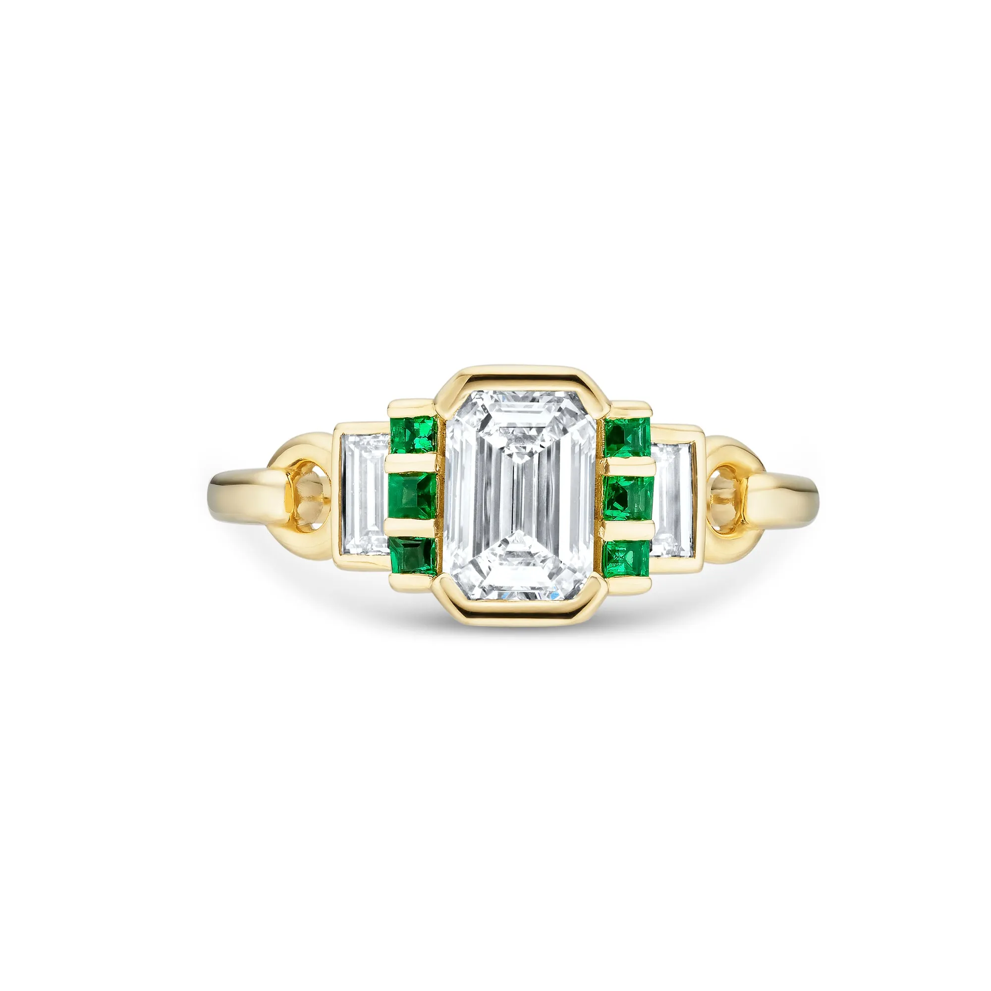Signature Emerald Cut Geometric Ring