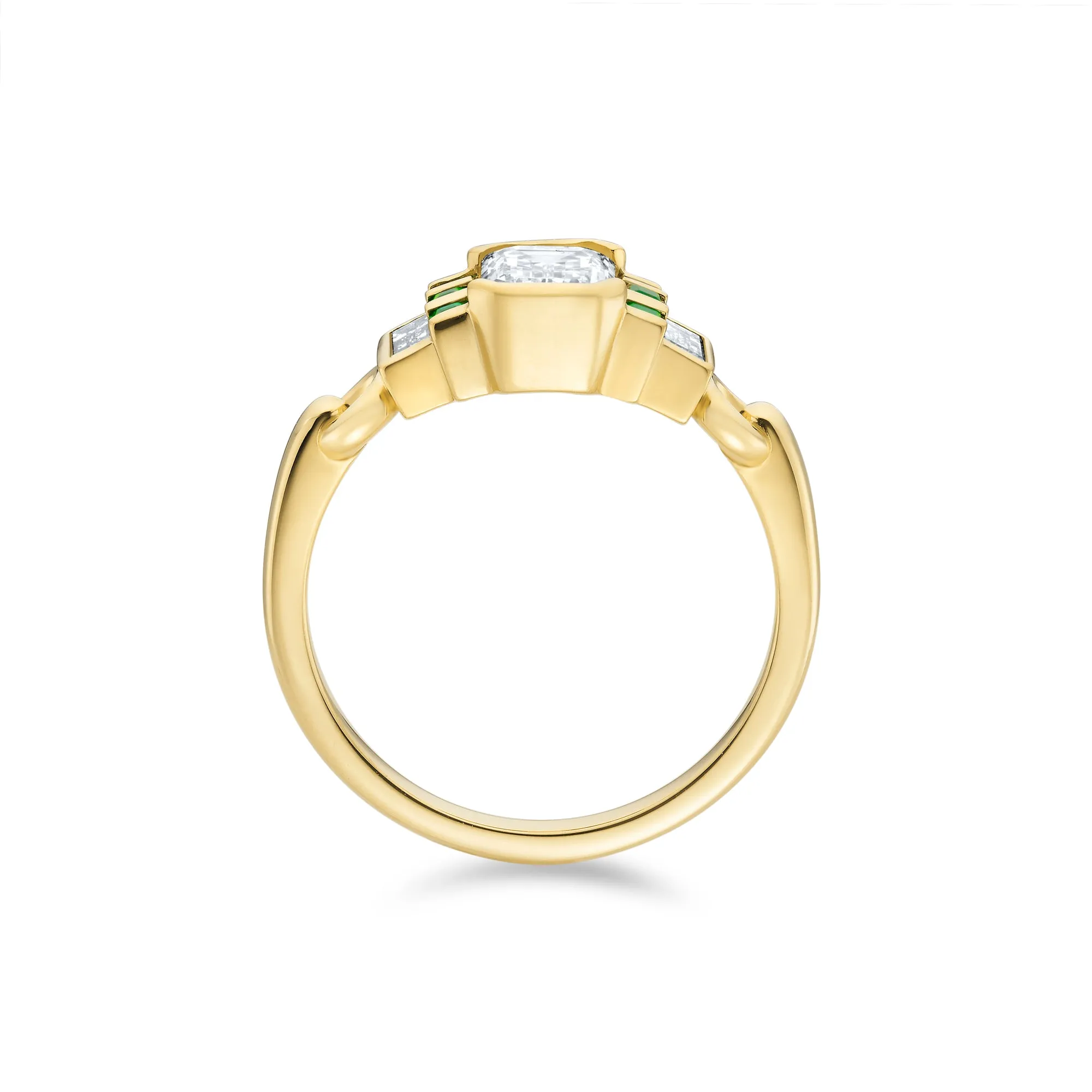 Signature Emerald Cut Geometric Ring