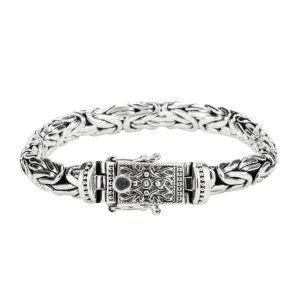 Silver Byzantine Dragon Weave Bracelet | Keith Jack