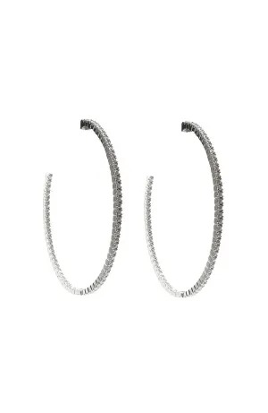 Silver CZ Hoops