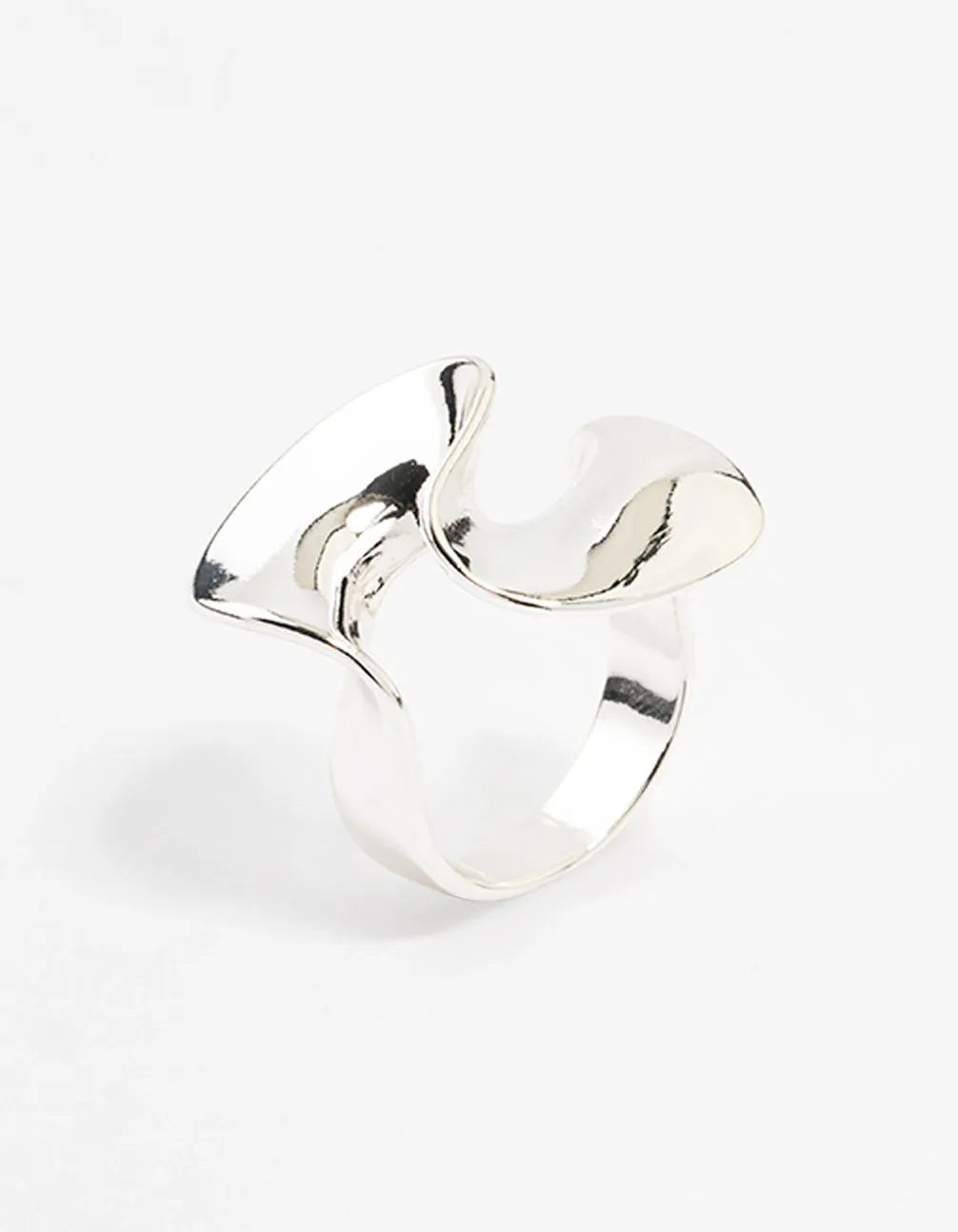 Silver Plated Metal Twisted Rings
