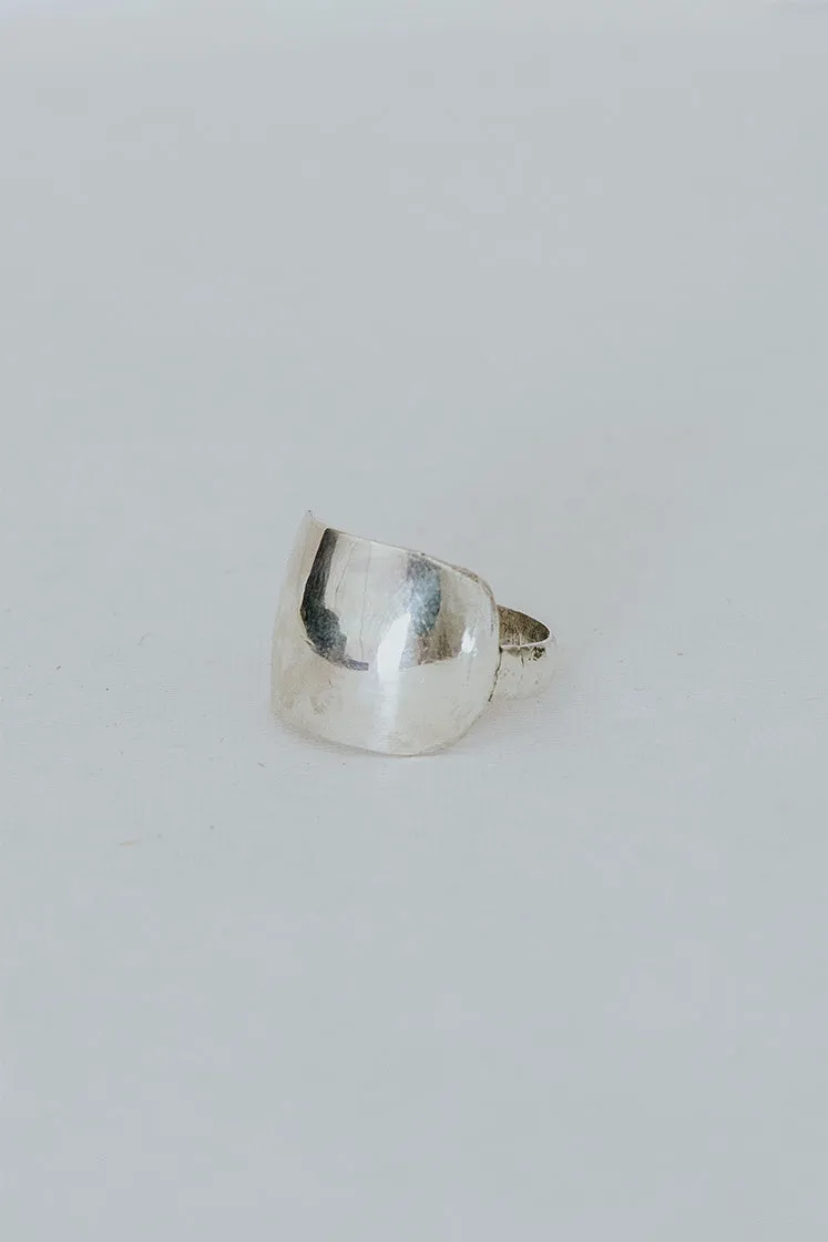 Silver Tapered Band Ring
