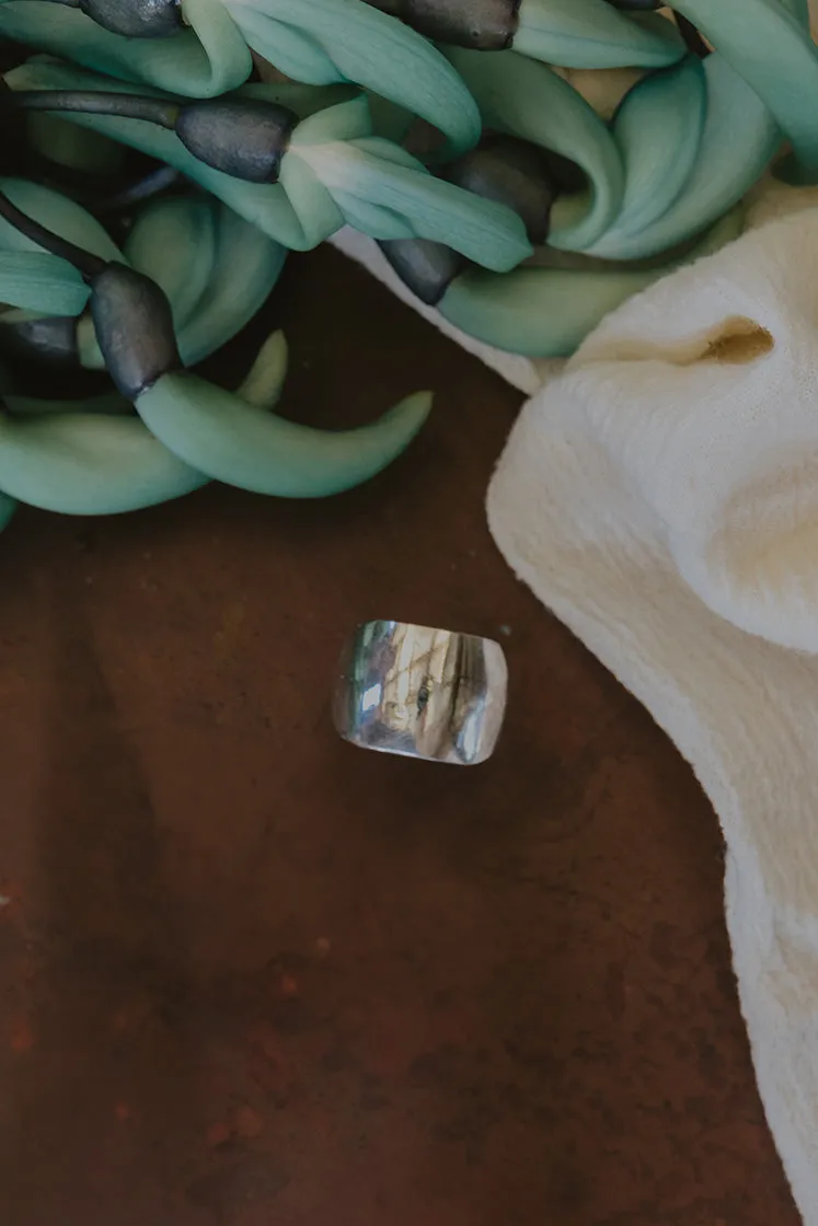 Silver Tapered Band Ring