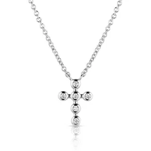 Simple Belief Crystal Cross Necklace