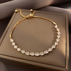 Simple Luxury Shiny AAA  Cubic Zirconia Diamonds Elegant Bracelet