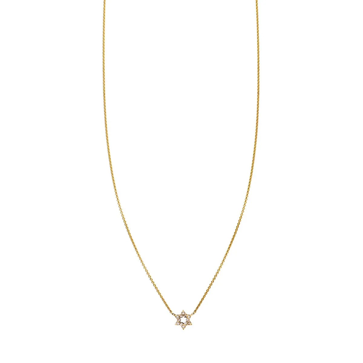 Small Diamond Star of David Necklace