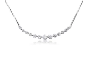 SOFIA B 5/8 CT TW CREATED WHITE SAPPHIRE HEART PENDANT NECKLACE SILVER