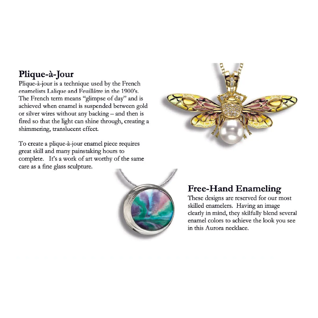 Soft Pink Bloom Rhodium Plated 925 Pearl Enamel Rings