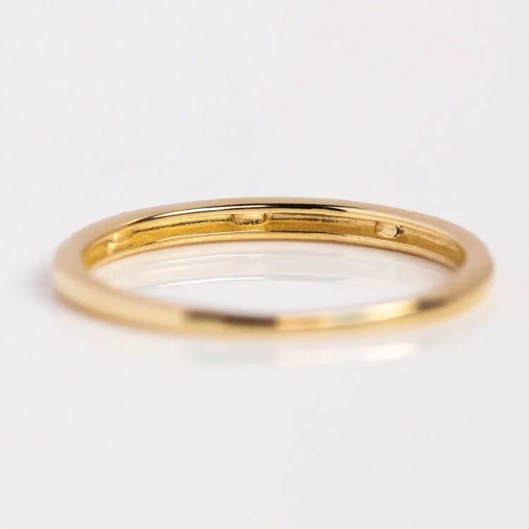 Solid Gold Starry White Sapphire Band