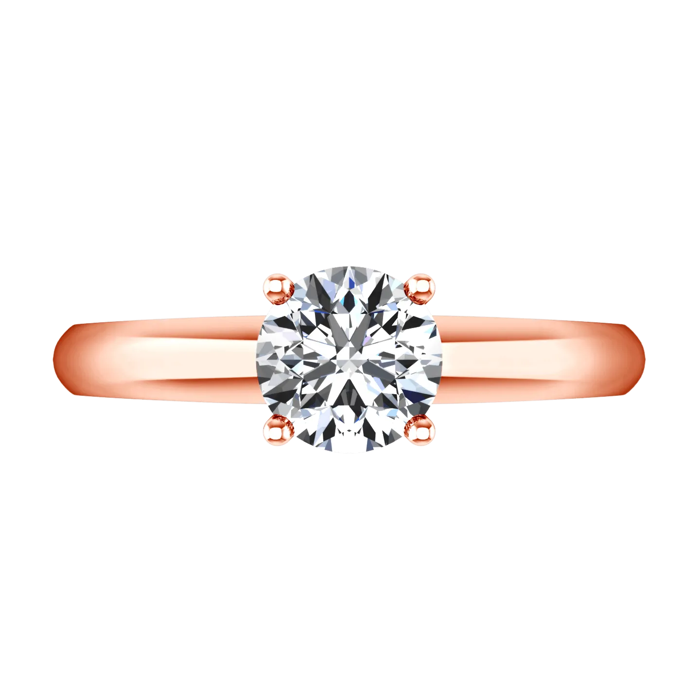 Solitaire Diamond Engagement Ring Carys 14K Rose Gold