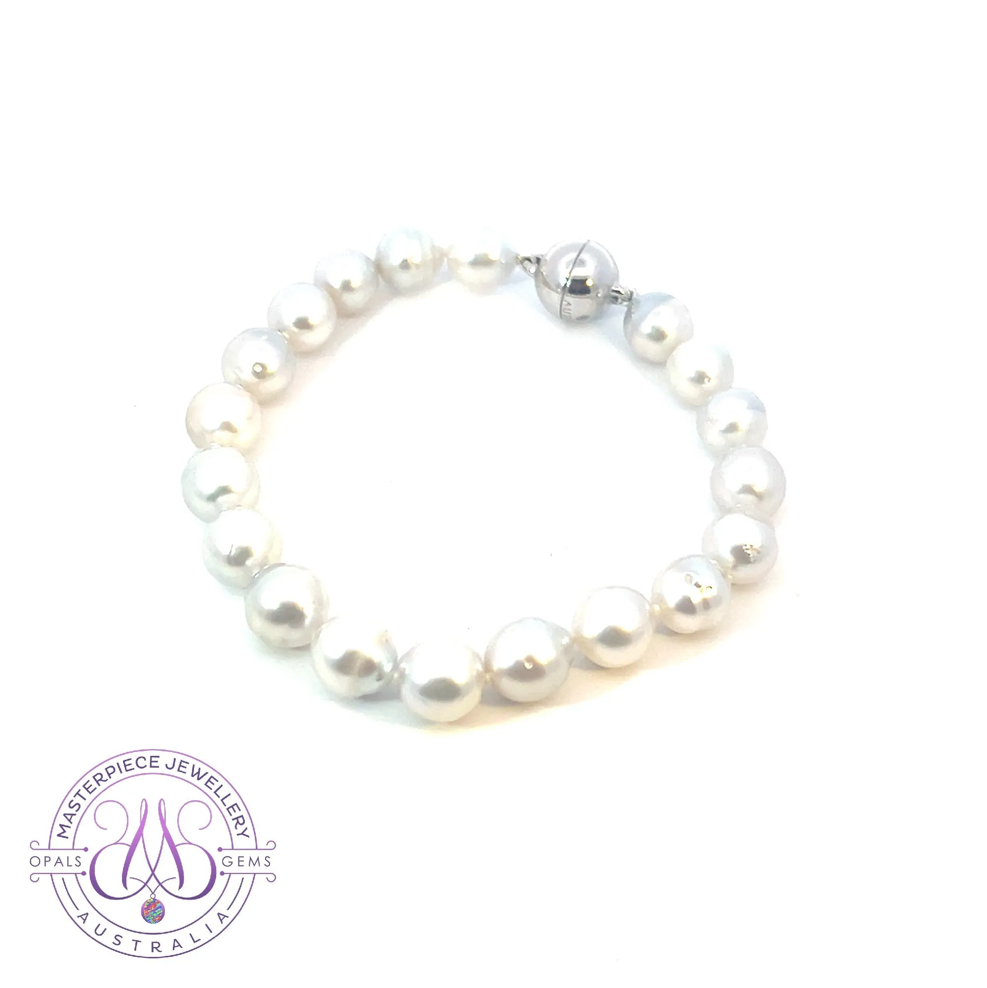 South Sea Pearl bracelet 8-8.5mm silver clasp