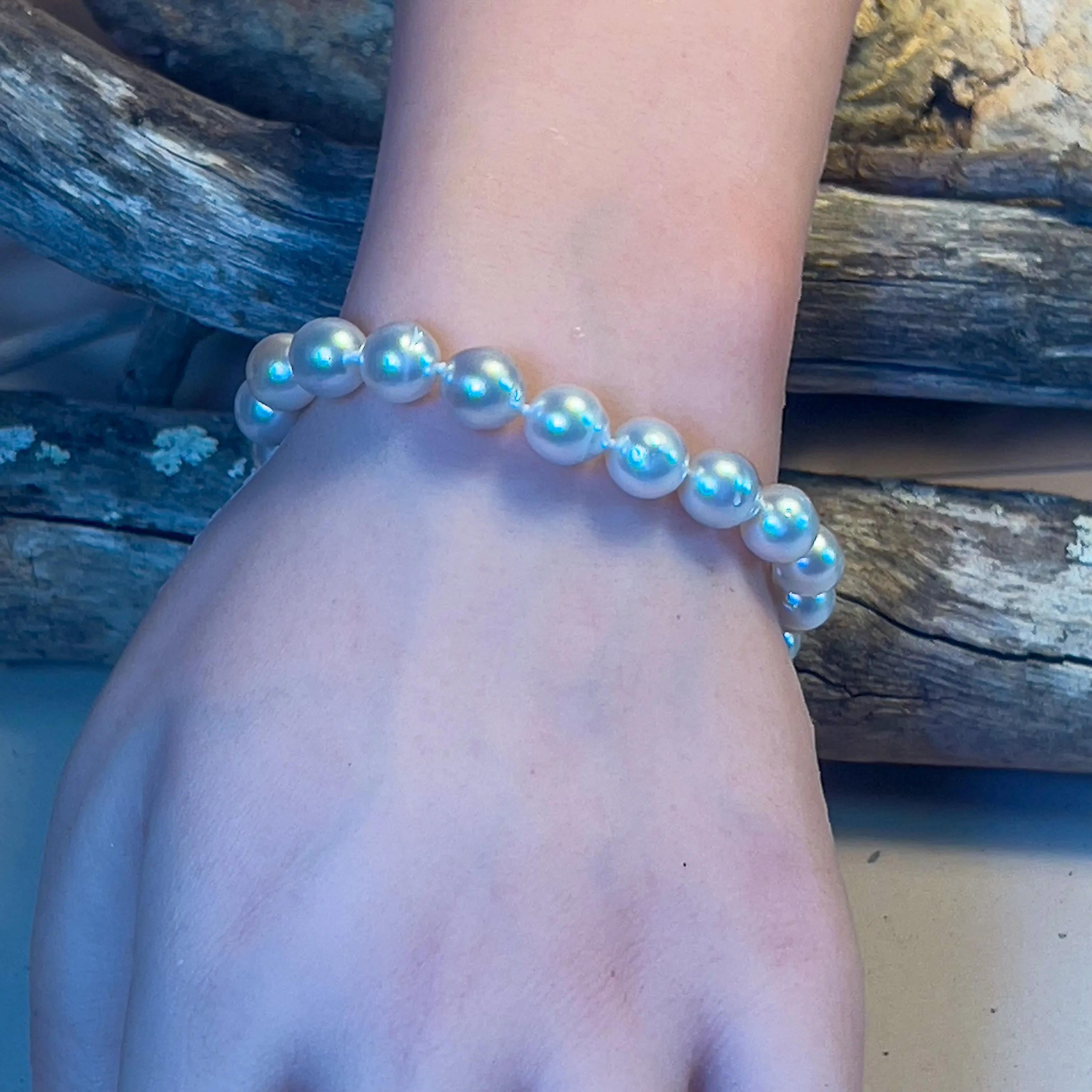 South Sea Pearl bracelet 8-8.5mm silver clasp