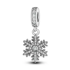 Sparkling Snowflake Charm with Pave Crystals