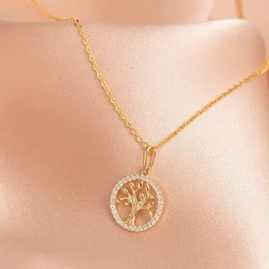 Sparkling Tree of Life Necklace | 9ct Gold