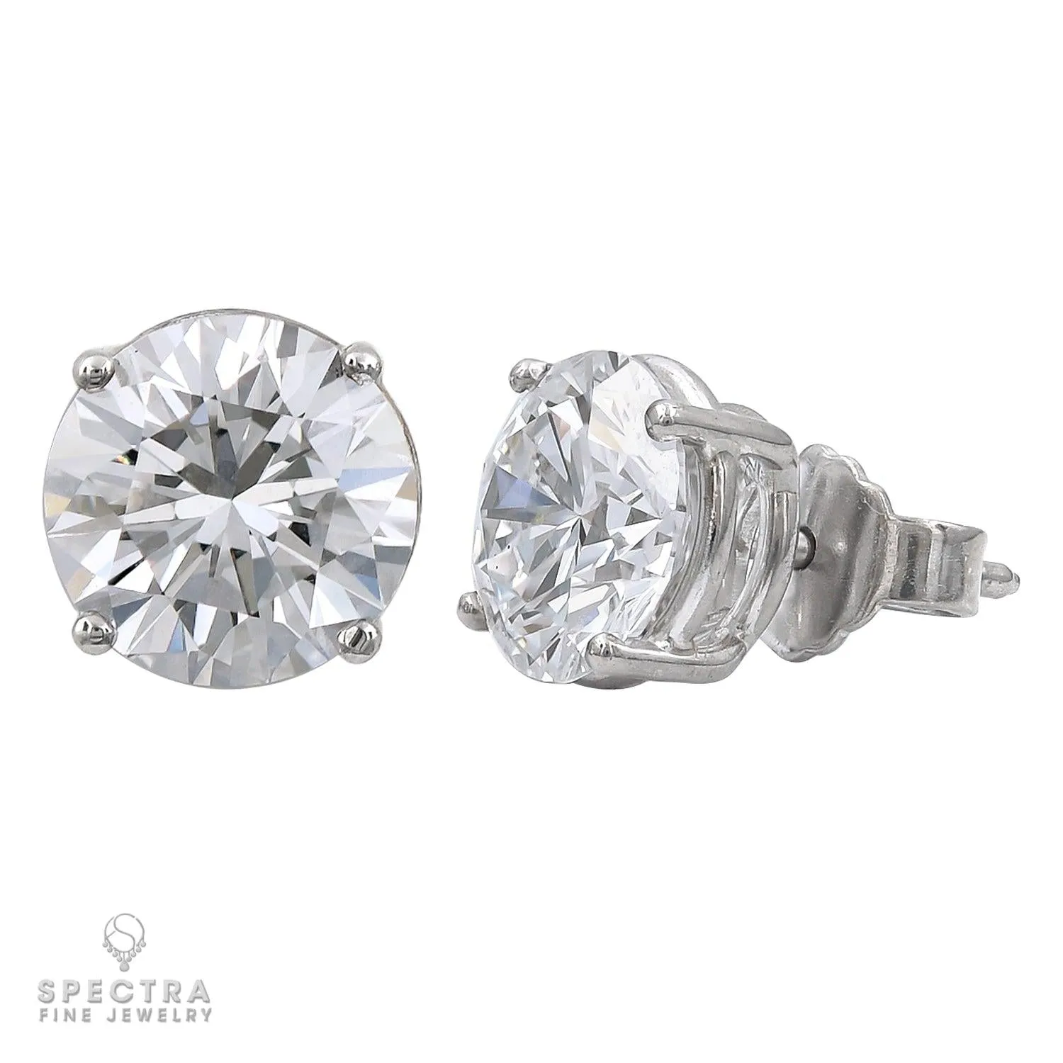 Spectra Fine Jewelry 2.02ct Total Round Diamond Stud Earrings