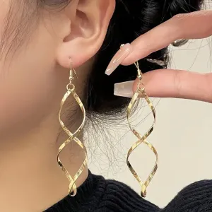 Spiral Design Dangle Earrings