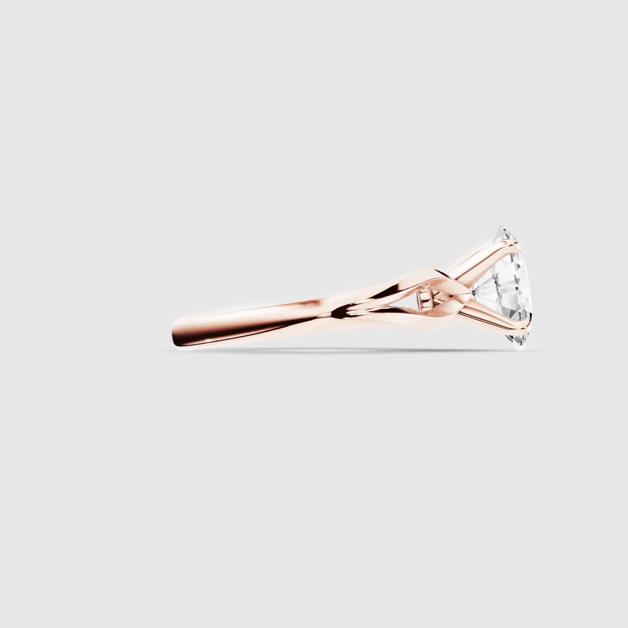 Split Shank Solitaire Ring-Oval