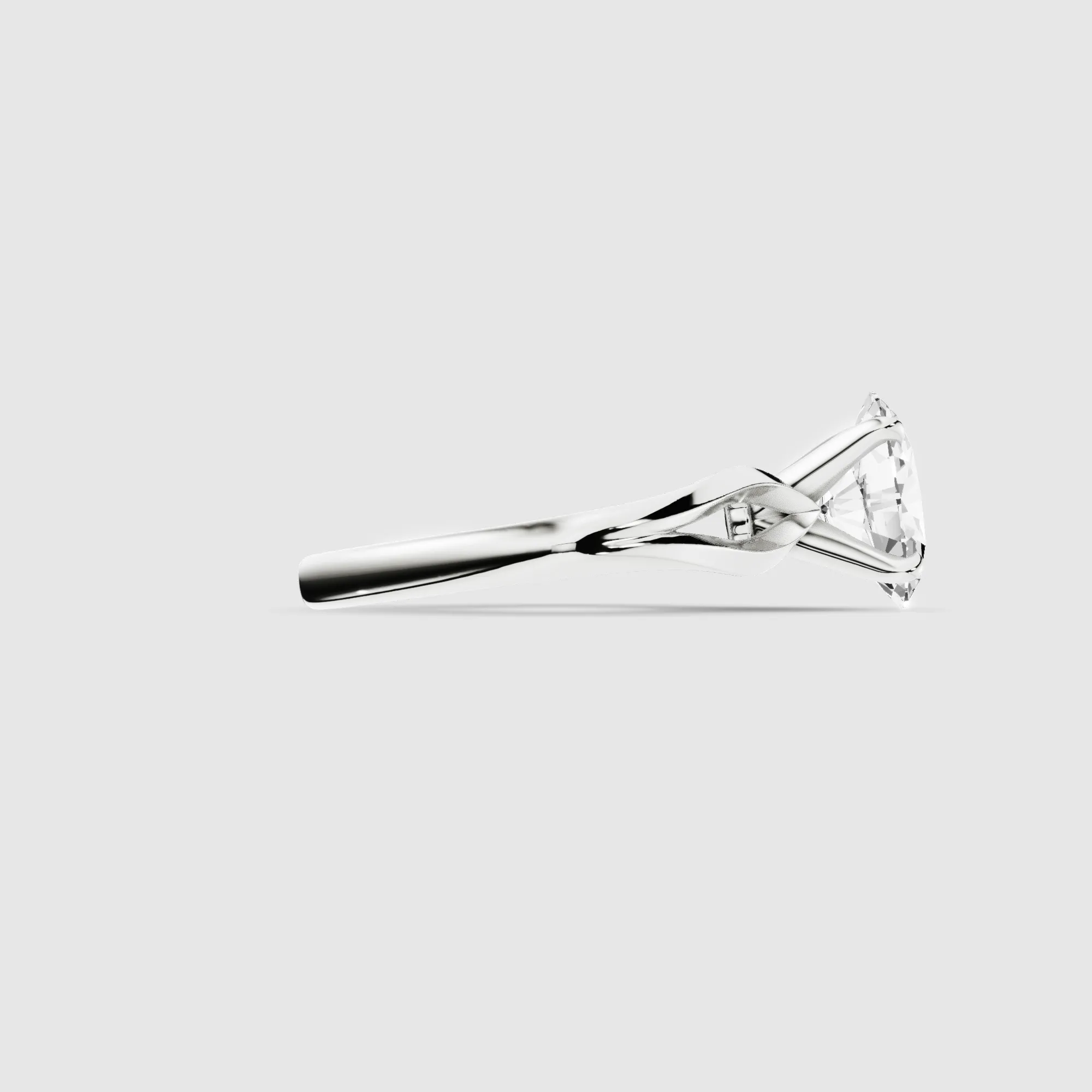 Split Shank Solitaire Ring-Oval