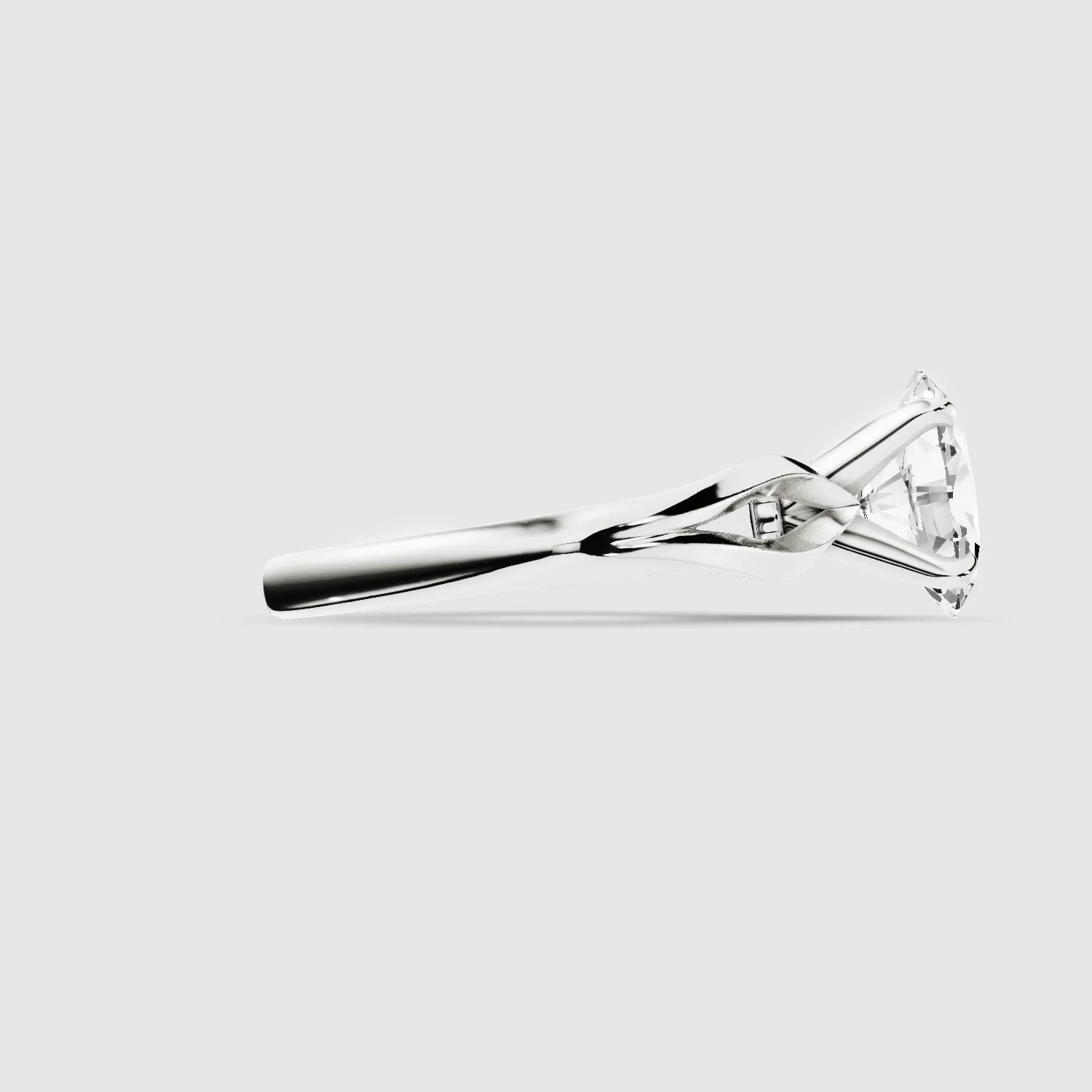 Split Shank Solitaire Ring-Oval