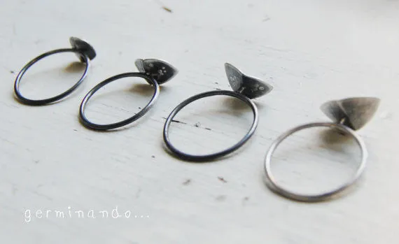 Stacking silver rings Germinando N°7