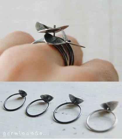 Stacking silver rings Germinando N°7