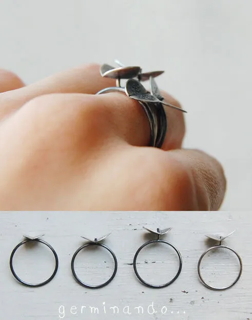Stacking silver rings Germinando N°7