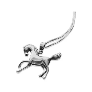 Sterling silver horse necklace