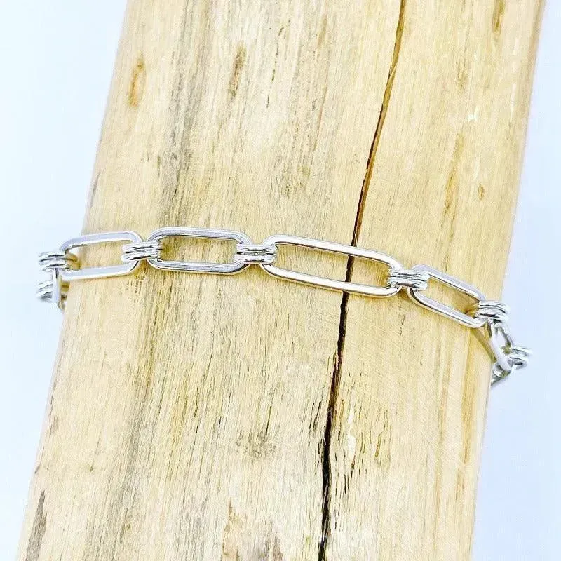 Sterling Silver Oval Link Bracelet