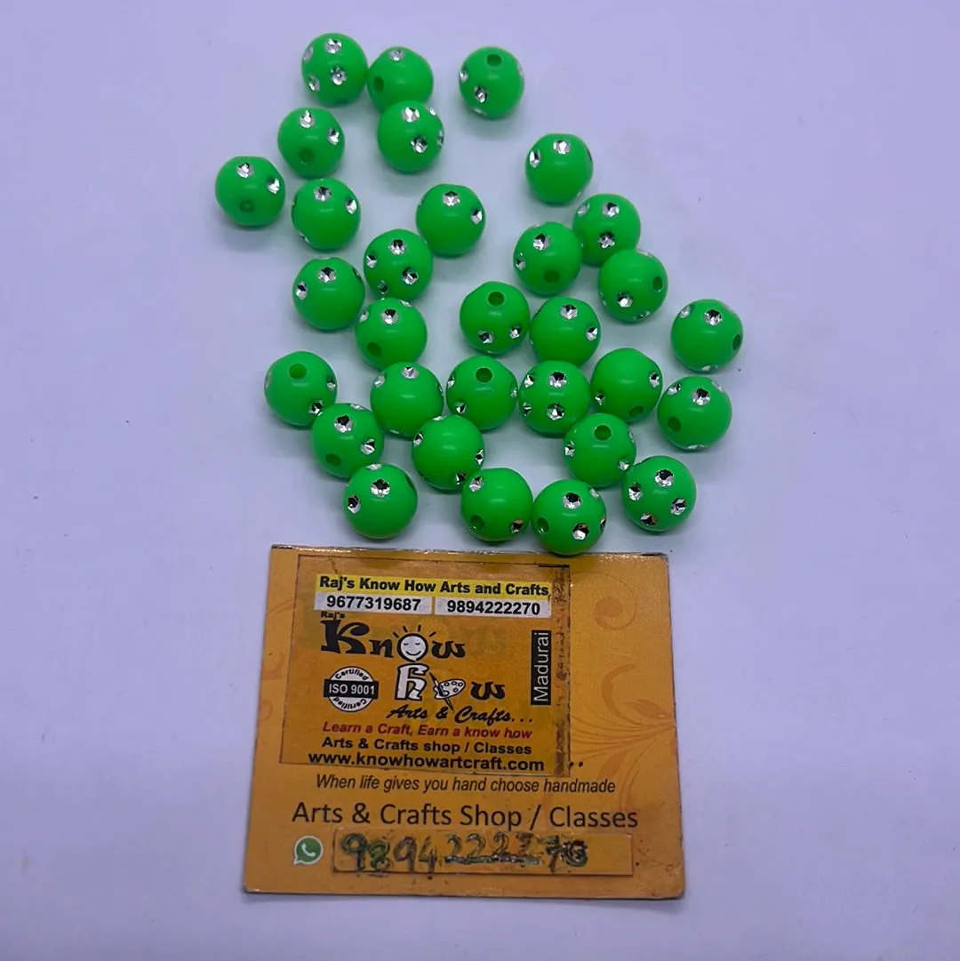 stone Acrylic color beads -50g 3