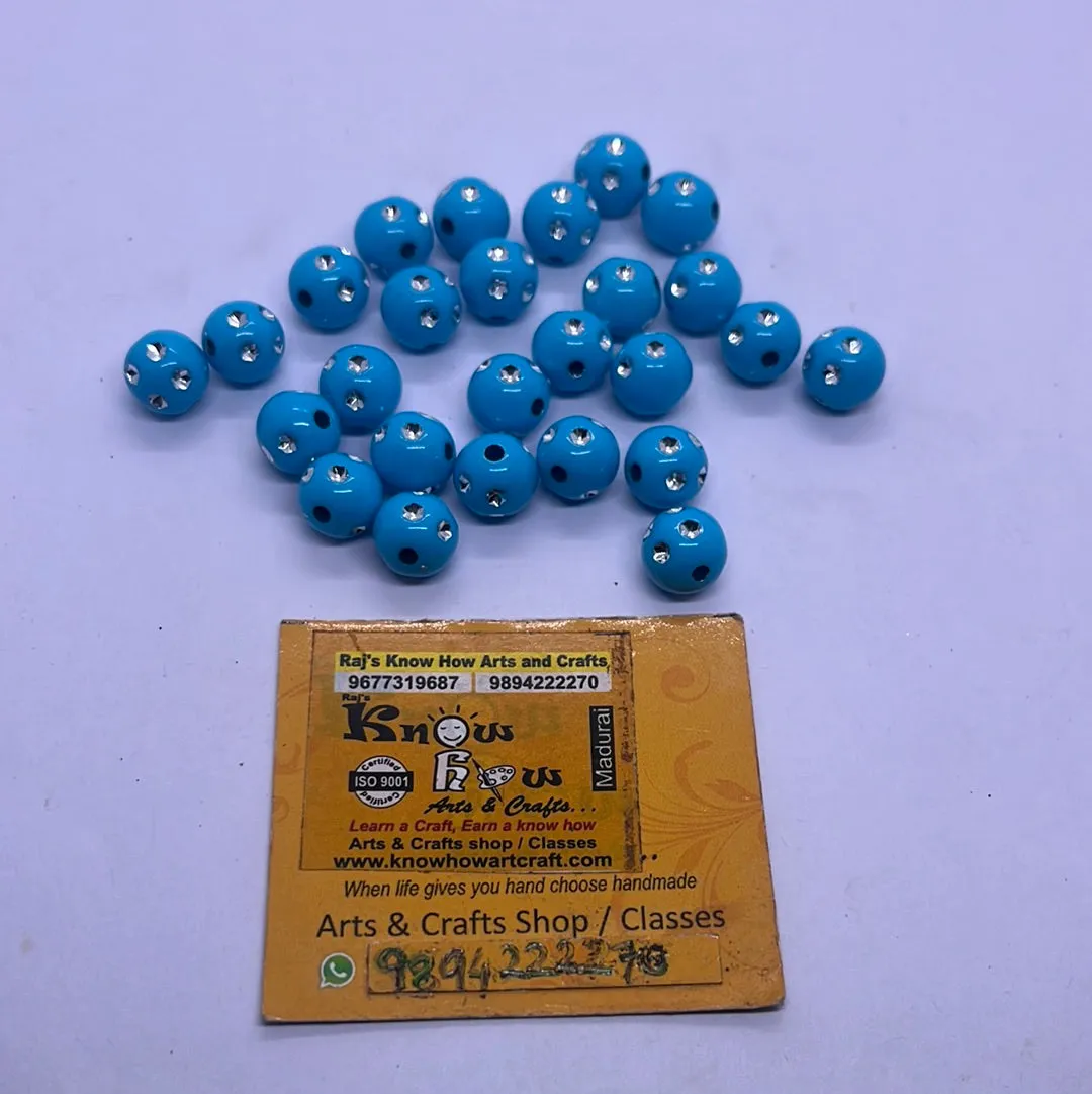 stone Acrylic color beads -50g 6