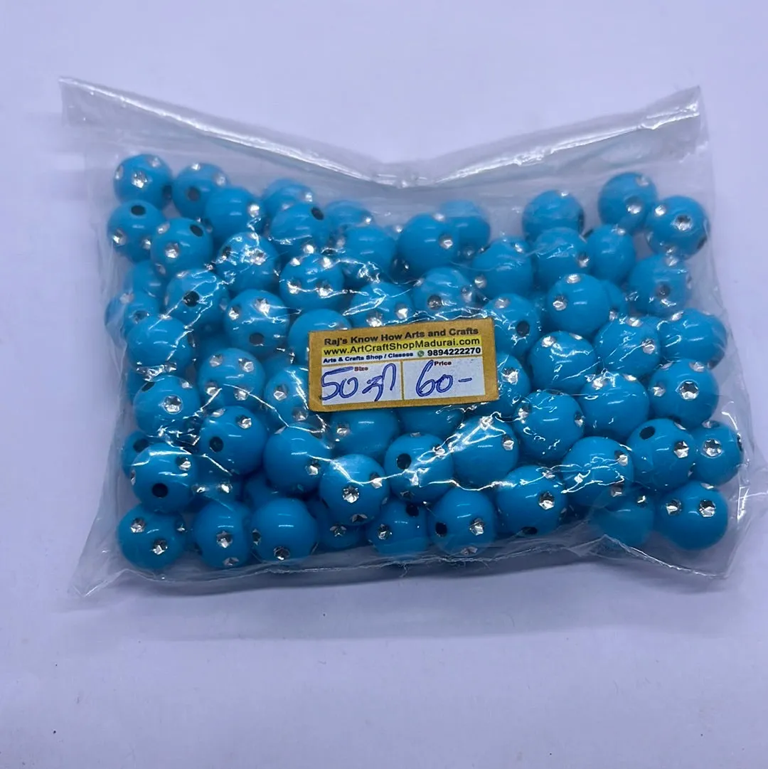 stone Acrylic color beads -50g 6