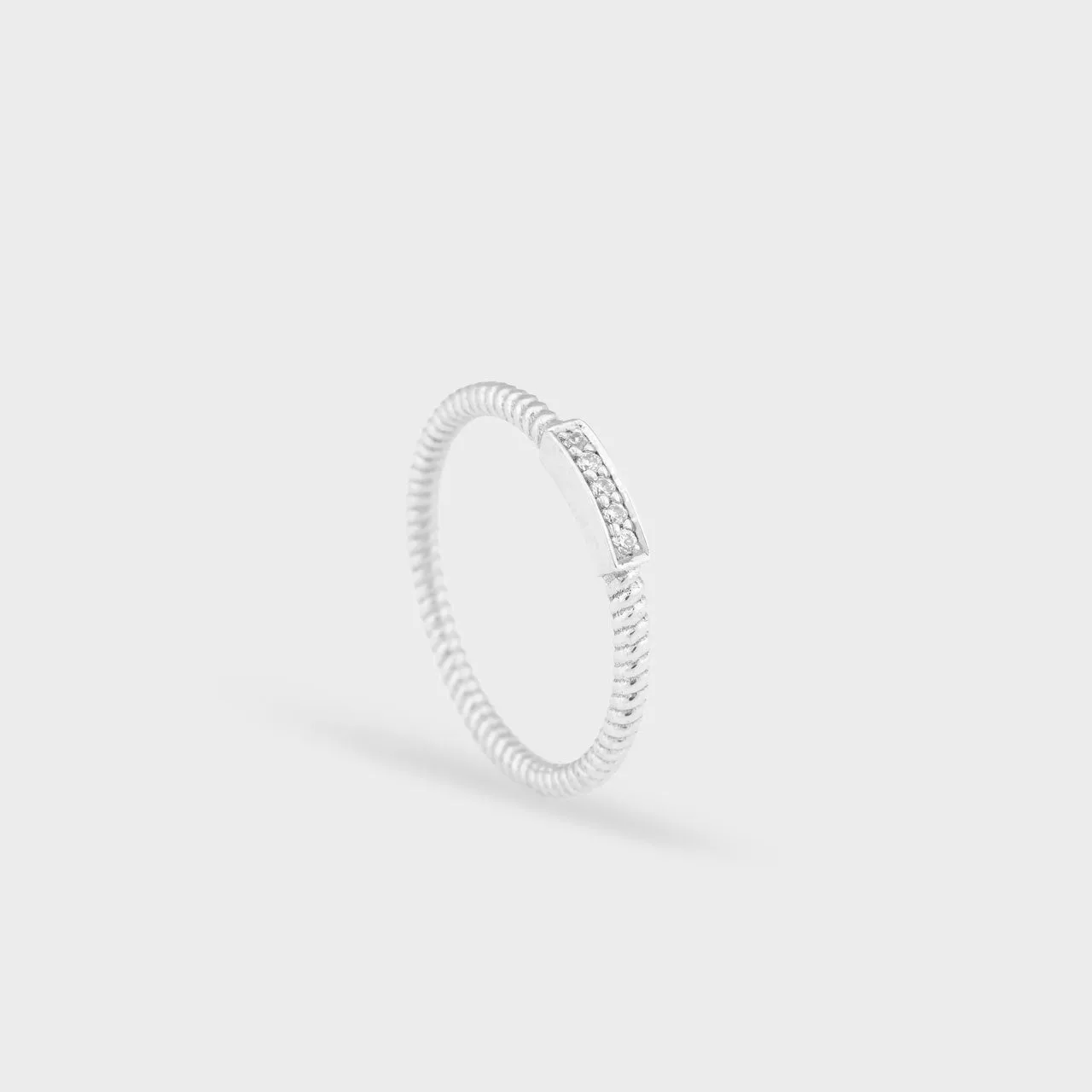 Striped Band Ring - 930 Recycled Silver