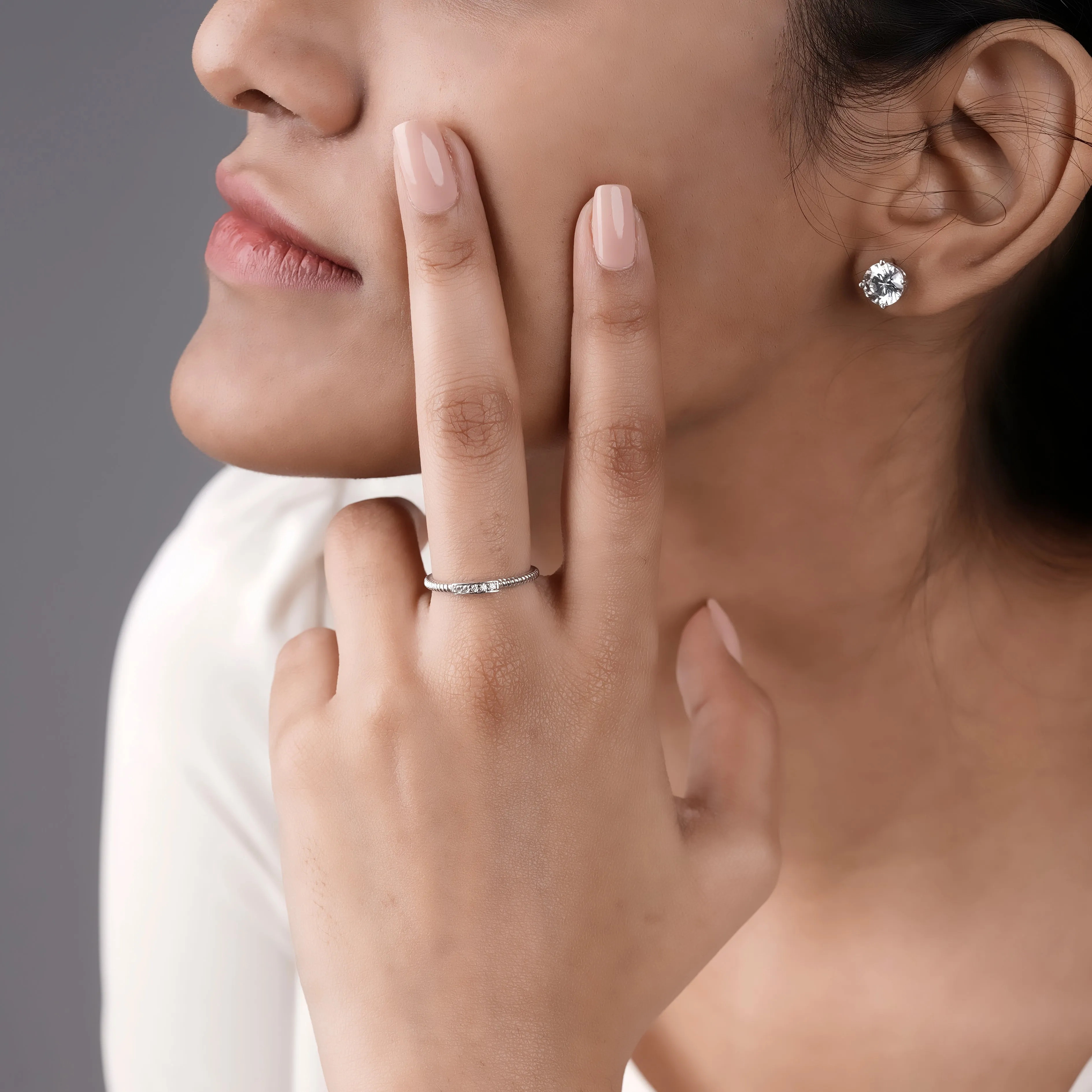 Striped Band Ring - 930 Recycled Silver