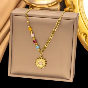 Sunburst Mixed Charm Necklace