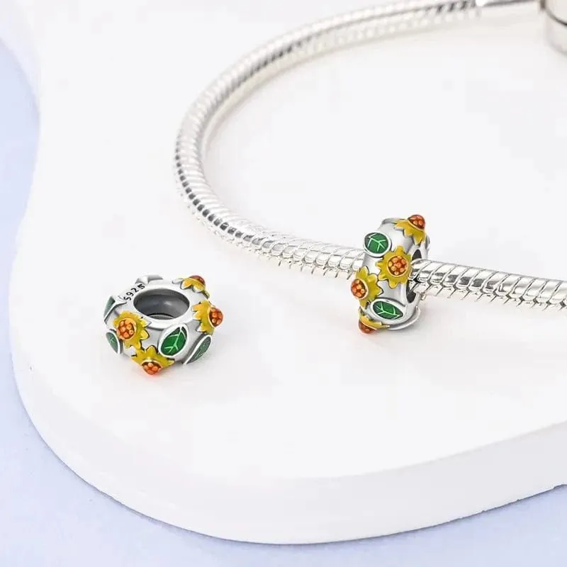 Sunflower Blossom Charm Spacer