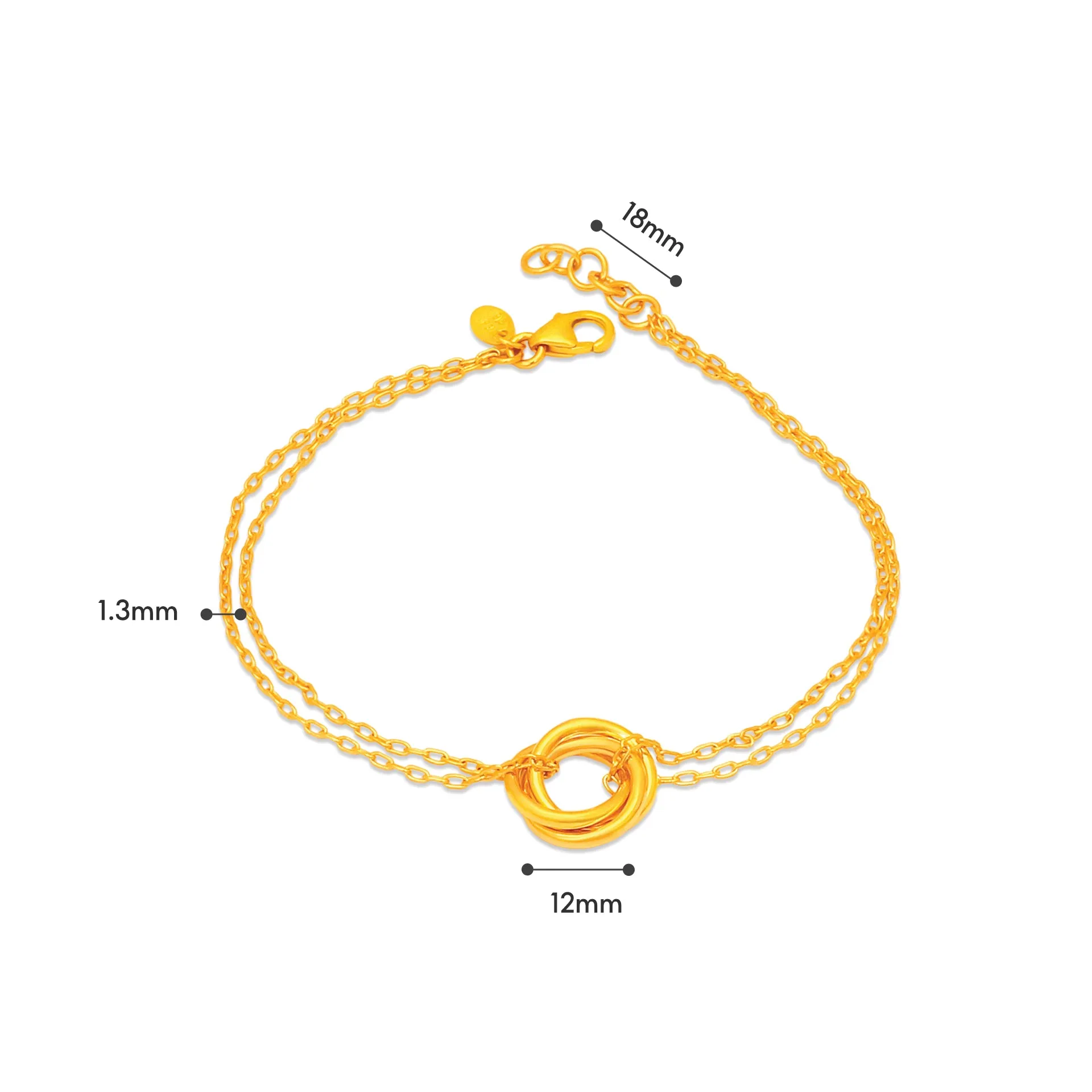 TAKA Jewellery 916 Gold Bracelet