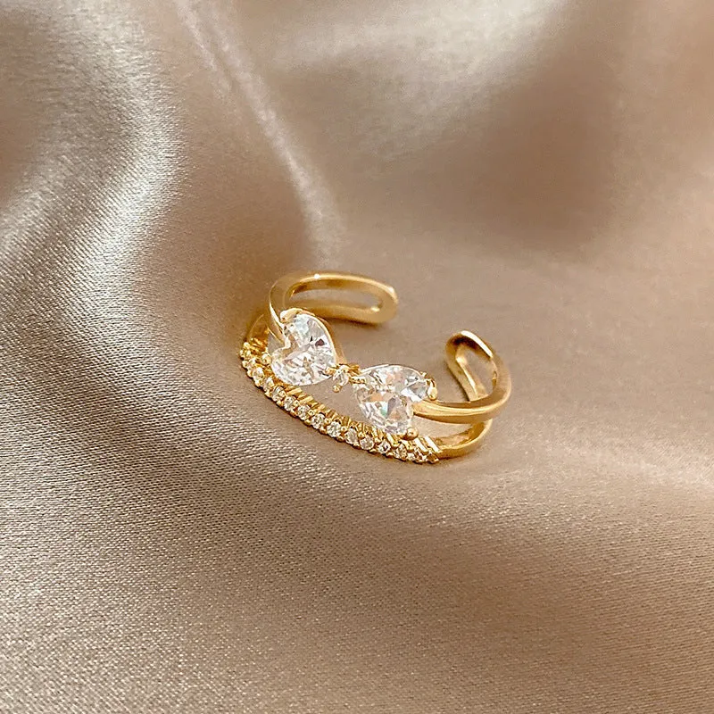 The Theresa Crystal Ribbon Ring