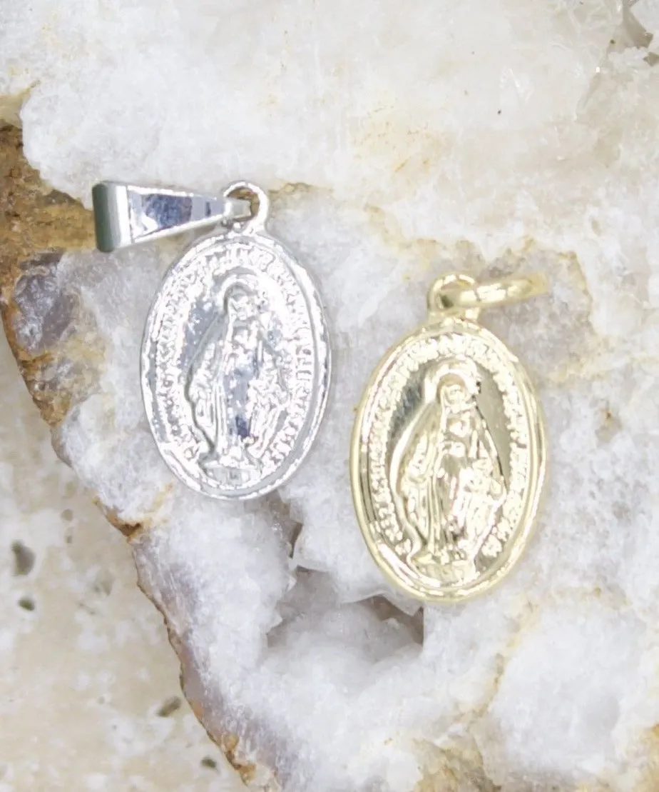 Tiny Gold Filled Miraculous Medal Pendant