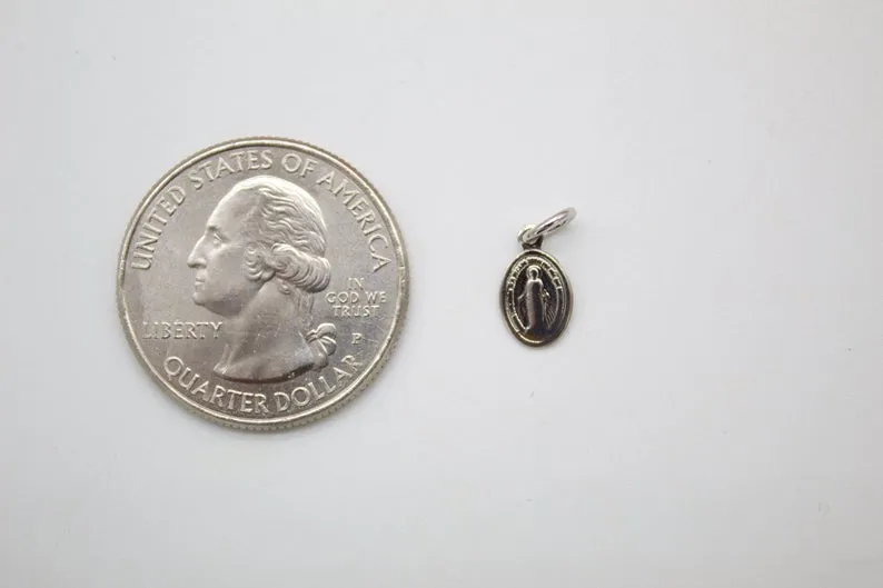 Tiny Gold Filled Miraculous Medal Pendant