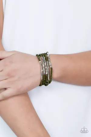 Tulum Trek - Green Bracelet-Paparazzi