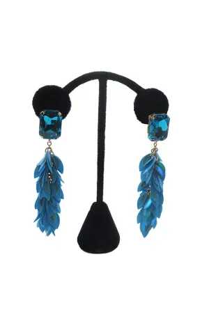 Turq Leaf Cha Cha Earrings