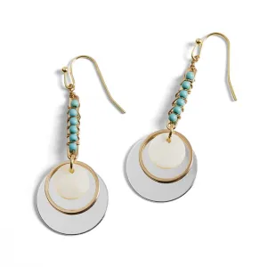 Turquoise Linear Drop Disc