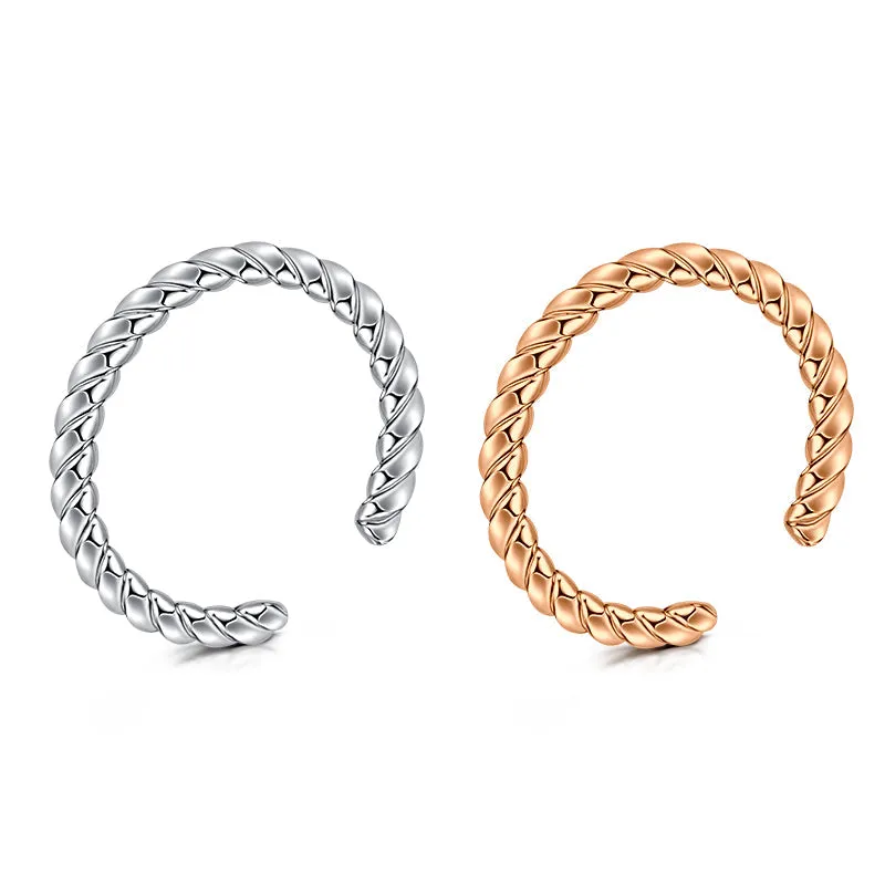 Twist single-layer foot ring